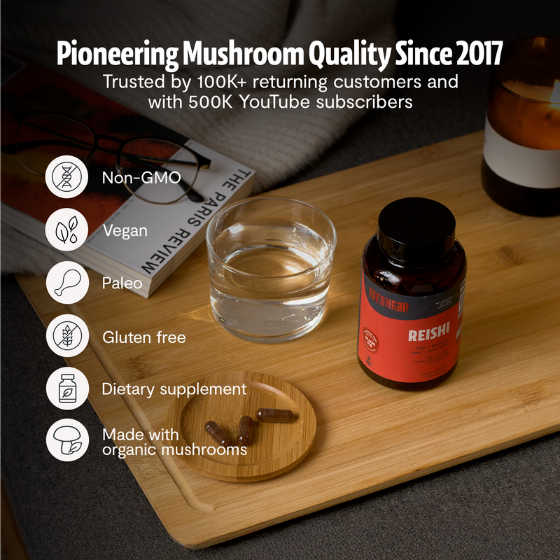 Load image into Gallery viewer, FreshCap Mushrooms - Organic Reishi Mushroom Capsules
