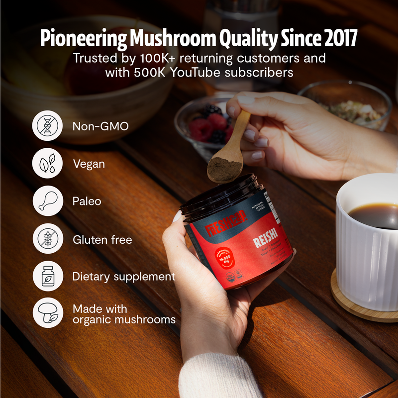 Load image into Gallery viewer, FreshCap Mushrooms - Organic Reishi Mushroom Powder
