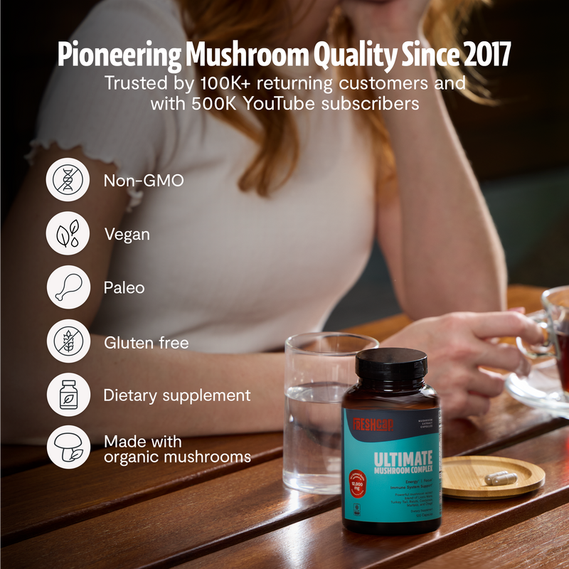 Load image into Gallery viewer, FreshCap Mushrooms - Organic Mushroom Complex Supplement Capsules
