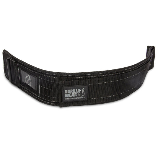 Gorilla Wear 4 Inch Nylon Lifting Belt - Black/Gray