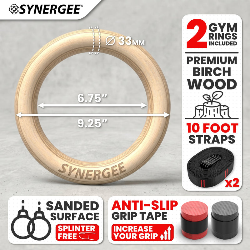 Load image into Gallery viewer, Synergee - Pro Gymnastic Rings - Gymnastic Rings
