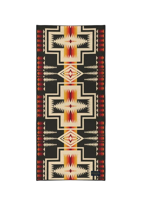 Yune Yoga - Yoga Towel | Lightweight | Turquoise | Silicon Non Slip Nubs | Microfiber | Yune Yoga | Harding Black