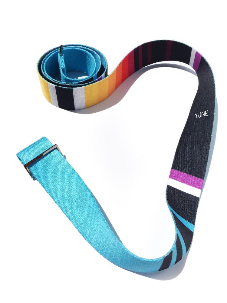 Load image into Gallery viewer, Yune Yoga - Yoga Strap | Stretching Strap | Metal Buckles | Blue | Yune Yoga | The Horatio
