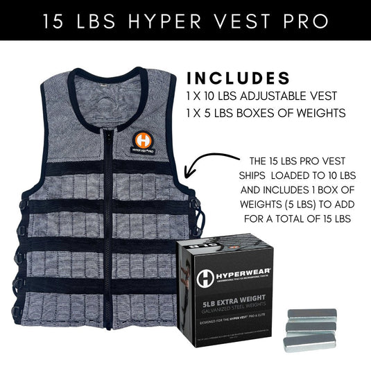Hyperwear - Hyper Vest Pro Weight Vest | Adjustable, Comfortable, Thin