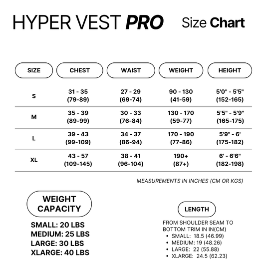 Hyper Vest PRO Weight Vest | Adjustable, Comfortable, Thin