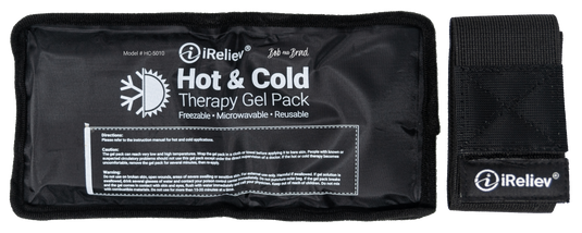 iReliev - Premium Reusable Hot and Cold Therapy Gel Pack with Securement Straps