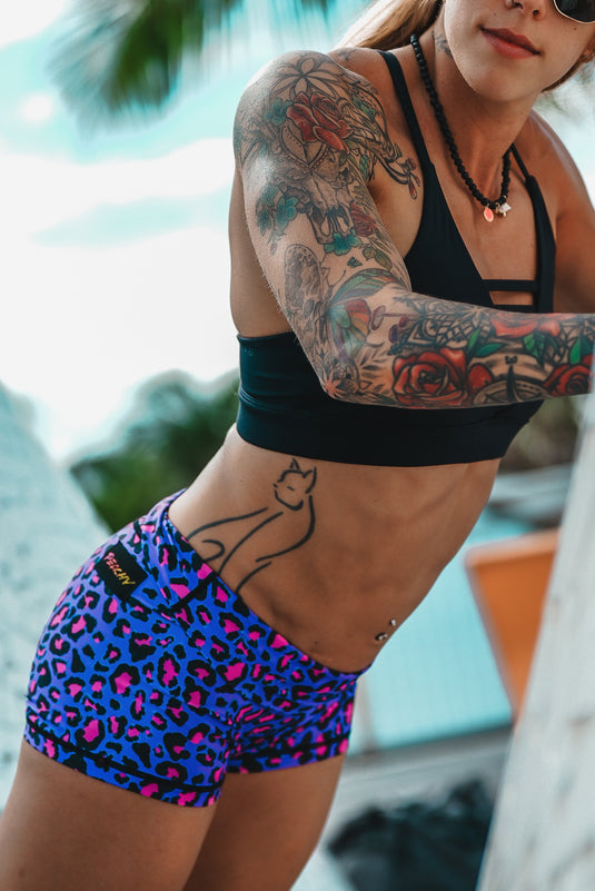 Peachy Athletic - Violet Leo Shorts
