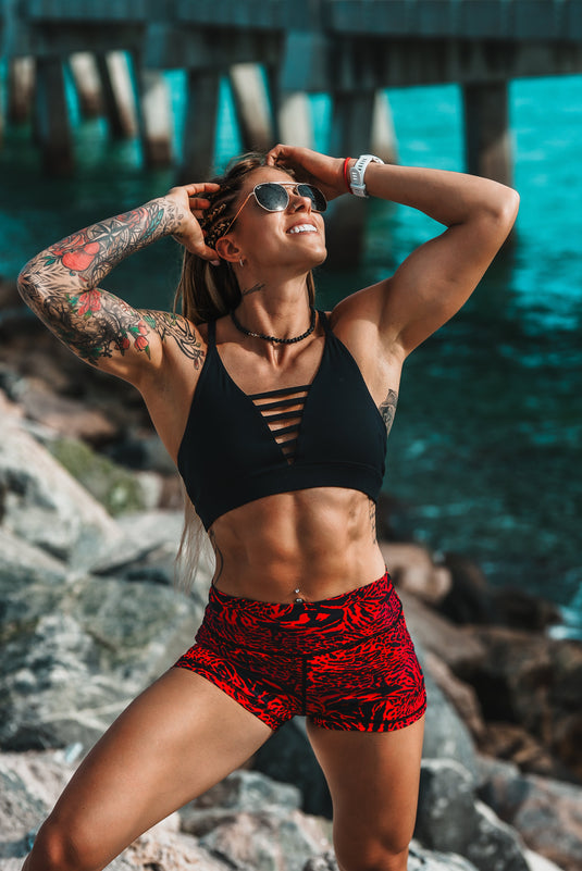 Peachy Athletic - So Seductive Squat-Proof Gym Shorts - Unicorn Collection