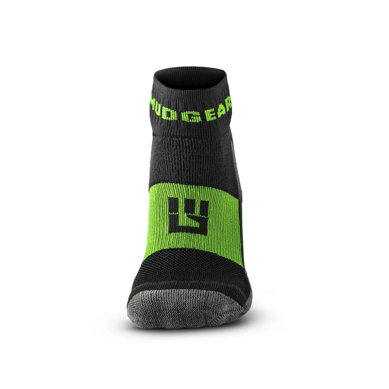 Load image into Gallery viewer, MudGear Quarter (¼) Crew Socks - Gray/Green (2 pair pack)
