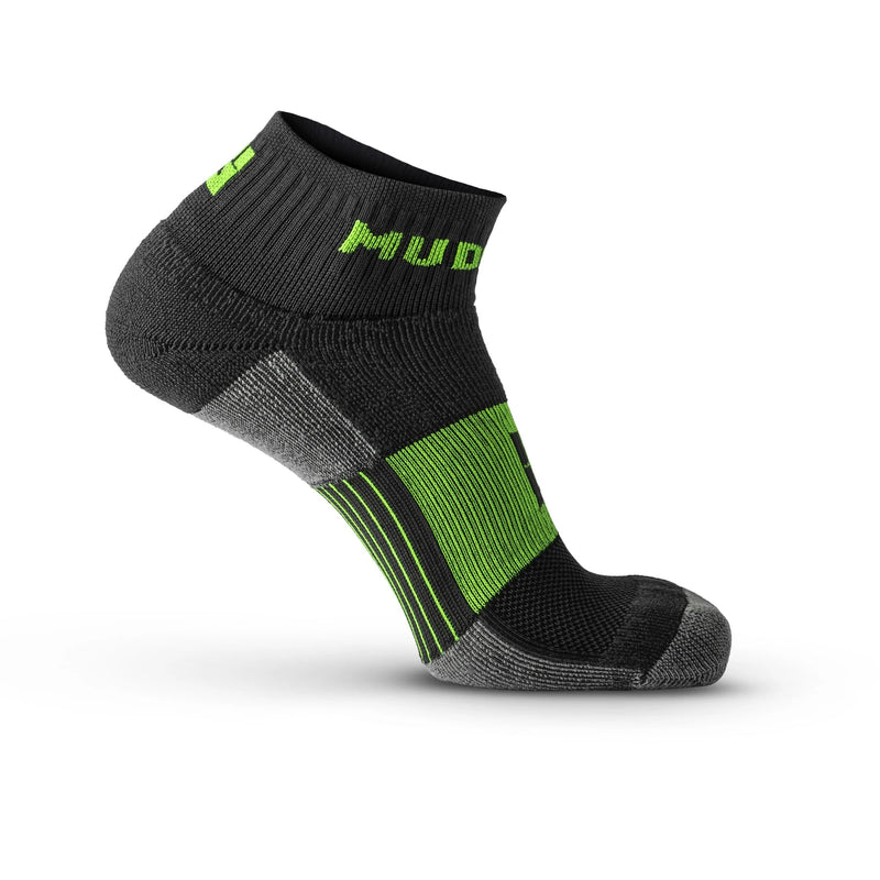 Load image into Gallery viewer, MudGear Quarter (¼) Crew Socks - Gray/Green (2 pair pack)
