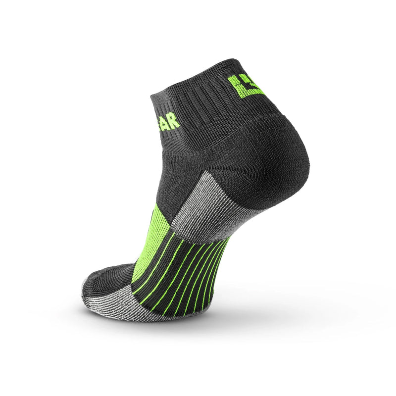 Load image into Gallery viewer, MudGear Quarter (¼) Crew Socks - Gray/Green (2 pair pack)
