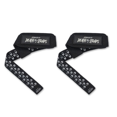 JerkFit - JerkFit Death Straps, Traditional Lifting Straps with Double Sided Skull-Grip