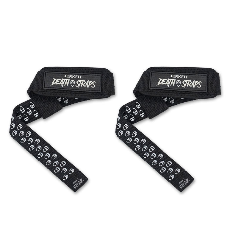 Load image into Gallery viewer, JerkFit - JerkFit Death Straps, Traditional Lifting Straps with Double Sided Skull-Grip
