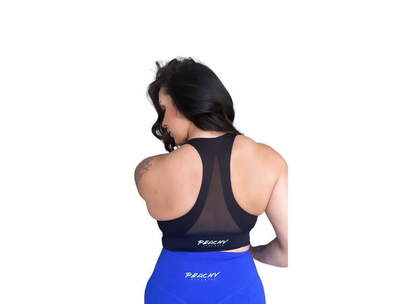 Load image into Gallery viewer, Peachy Athletic - Aura Sports Bra - Black
