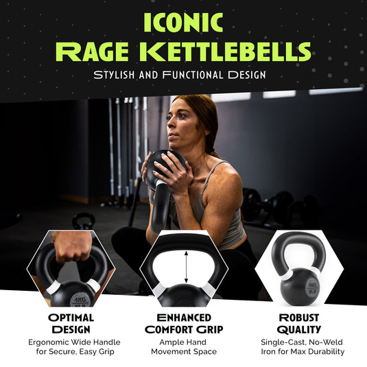 Rage Fitness - Single Cast Iron Kettlebell