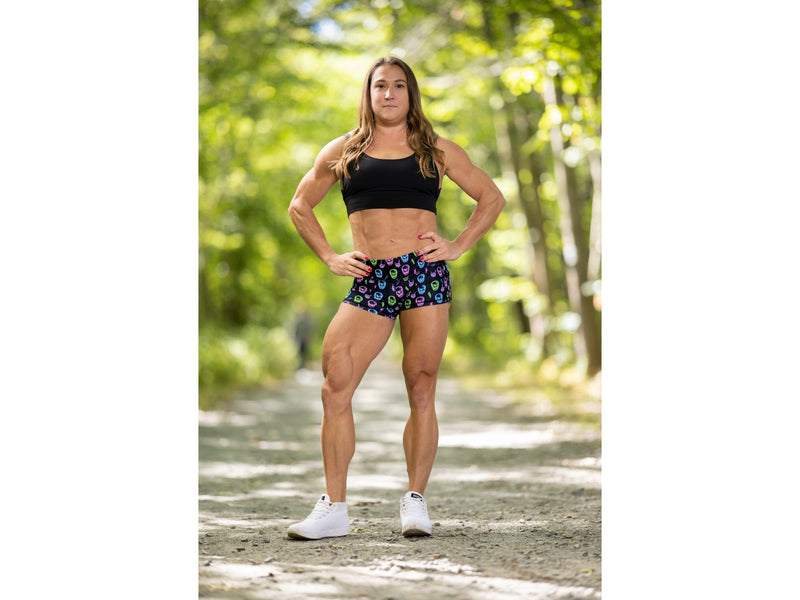 Load image into Gallery viewer, Peachy Athletic - Rock the Glow Squat-Proof Gym Shorts
