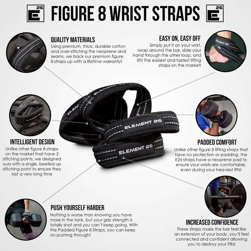 Load image into Gallery viewer, Padded Figure 8 Weightlifting Straps
