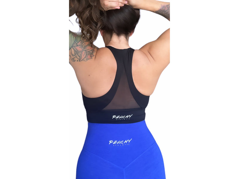 Load image into Gallery viewer, Peachy Athletic - Aura Sports Bra - Black
