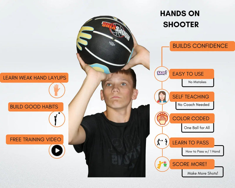 Load image into Gallery viewer, HoopsKing - Hands on Shooter Basketball w- Hand Placement
