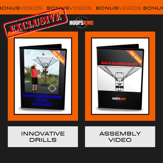 HoopsKing - IC3 Basketball Shooting Machine Rebounder