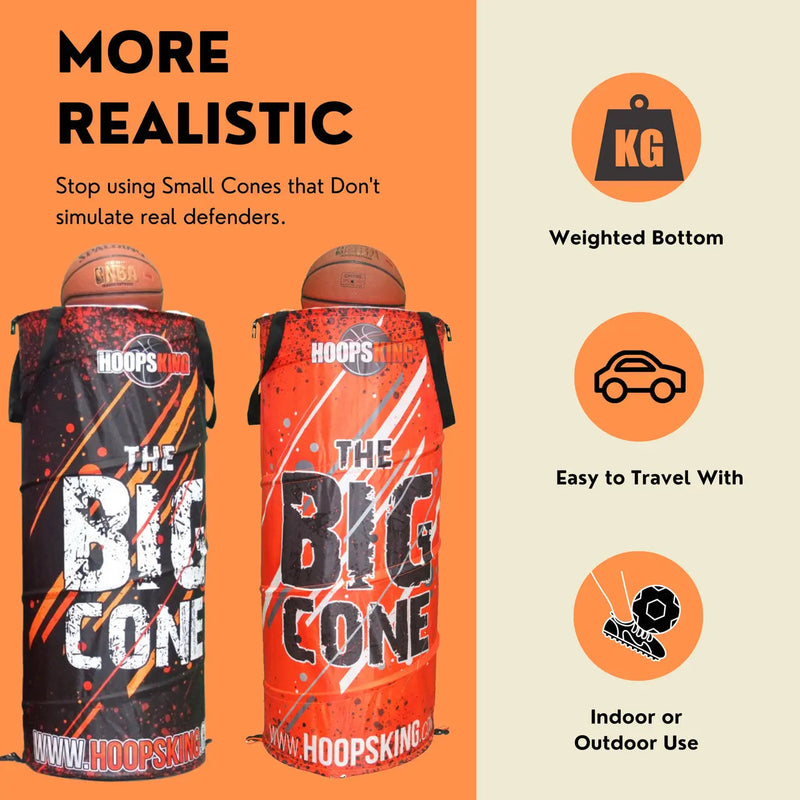 Load image into Gallery viewer, HoopsKing - The Big Cone - Pop Up Sports Defender Cone
