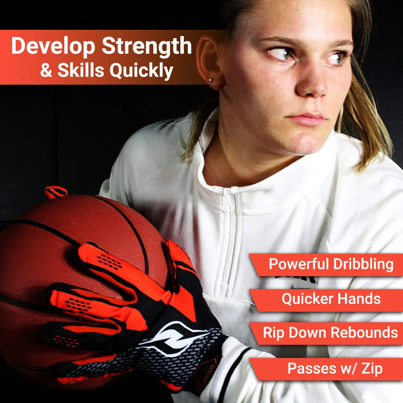Load image into Gallery viewer, HoopsKing - Hoop Handz Weighted Basketball Gloves | Heavy | Increase Hand Speed
