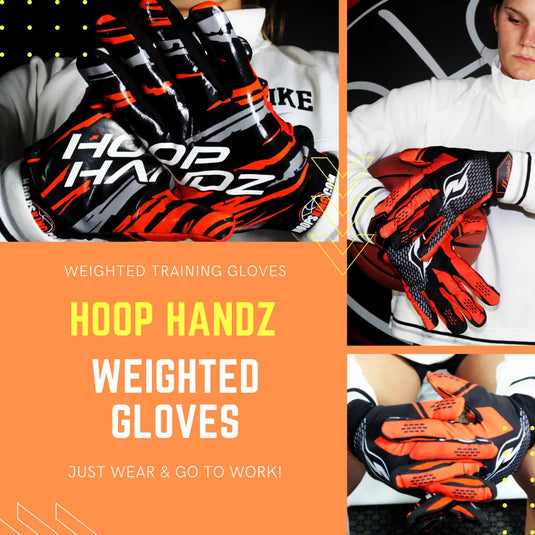HoopsKing - Hoop Handz Weighted Basketball Gloves | Heavy | Increase Hand Speed
