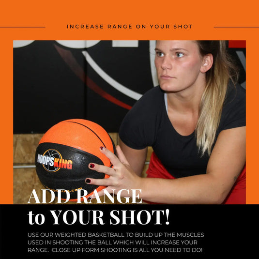 HoopsKing - Weighted Indoor Basketball for Training (Men or Women) | 29.5" & 28.5"