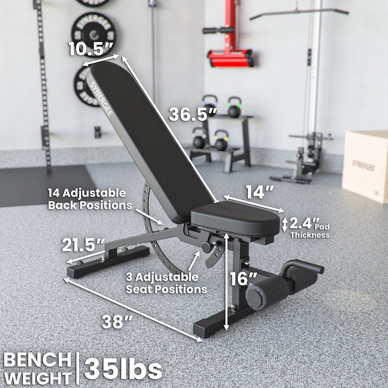 Load image into Gallery viewer, Synergee Adjustable Incline Decline Bench
