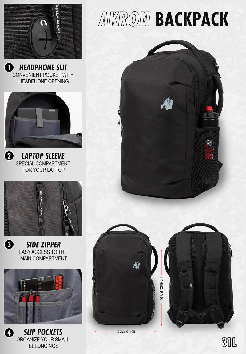 Load image into Gallery viewer, Akron Backpack - Black
