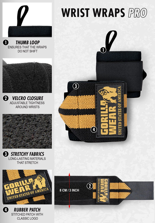 Wrist Wraps PRO - Black/Red