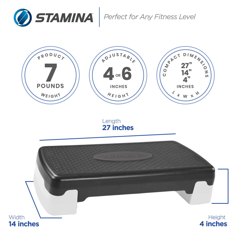 Load image into Gallery viewer, Stamina - Adjustable Aerobic Step Multipurpose Home Gym Workout Equipment - Black
