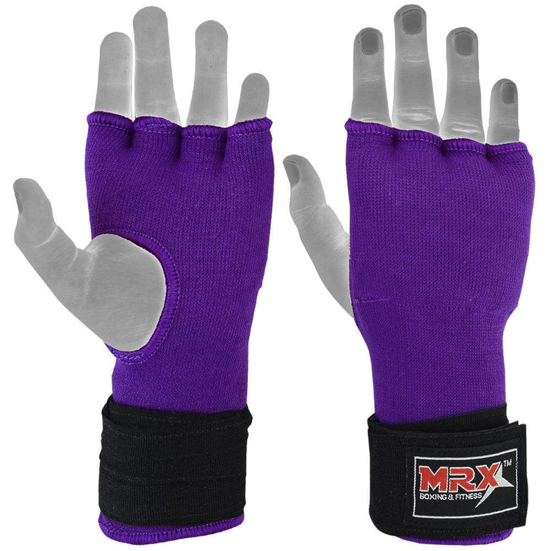 Load image into Gallery viewer, MRX Inner Gloves With Wraps Gel Padding Purple

