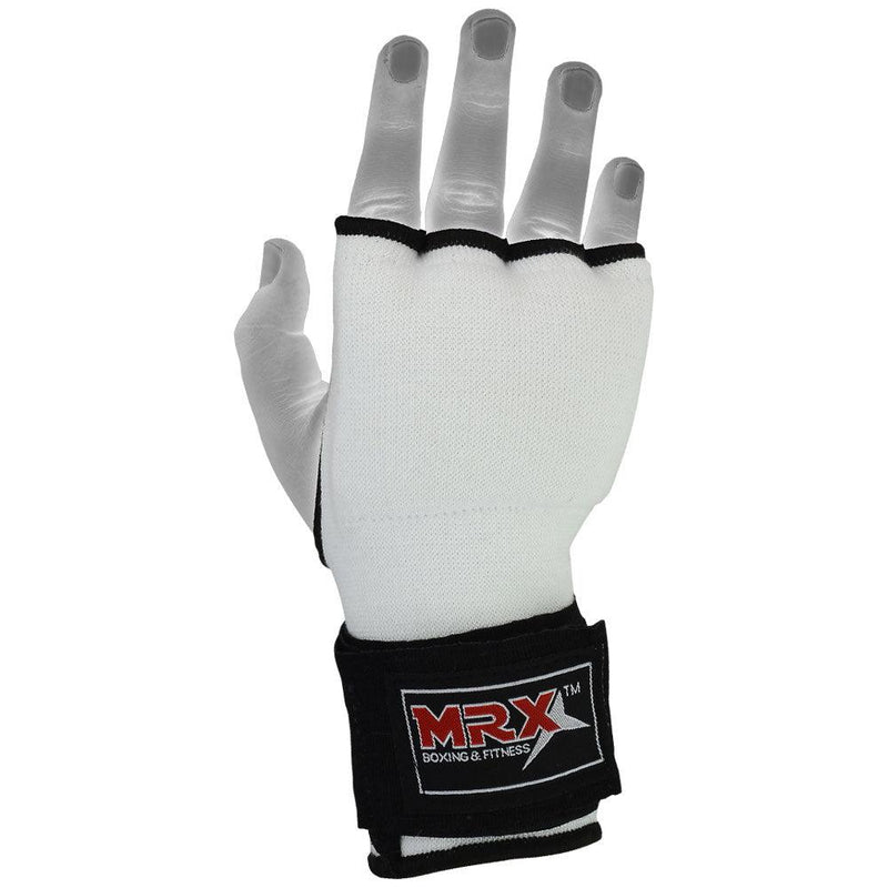Load image into Gallery viewer, MRX Inner Gloves With Wraps Gel Padding White
