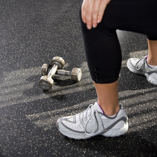 Interlocking Rubber Tiles with Straight Edges – 18 Inch Diameter, 5/16" (8mm) Thick, Made in the USA