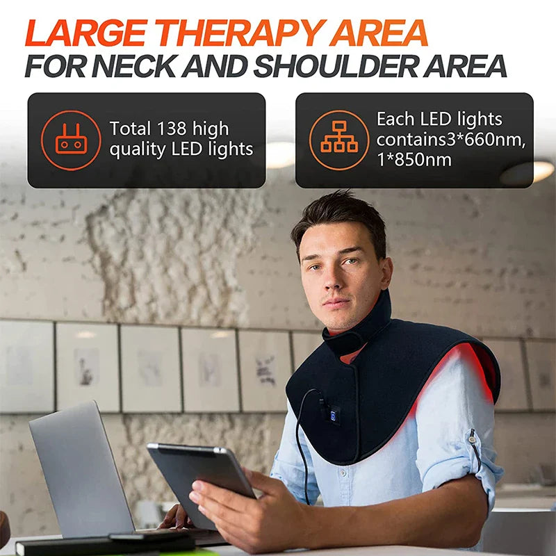 Load image into Gallery viewer, UTK - Red Light Therapy Wrap for Neck and Shoulder Pain Relief
