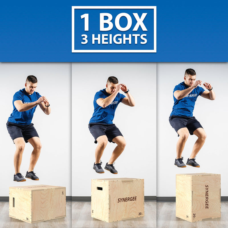 Load image into Gallery viewer, Synergee 3-in-1 Wood Plyo Boxes
