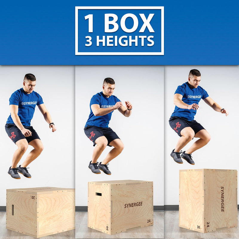 Load image into Gallery viewer, Synergee 3-in-1 Wood Plyo Boxes

