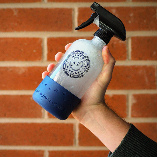 Nantucket Spider - Reusable 16 oz Glass Spray Bottle (Empty) with Silicone Cushion Base