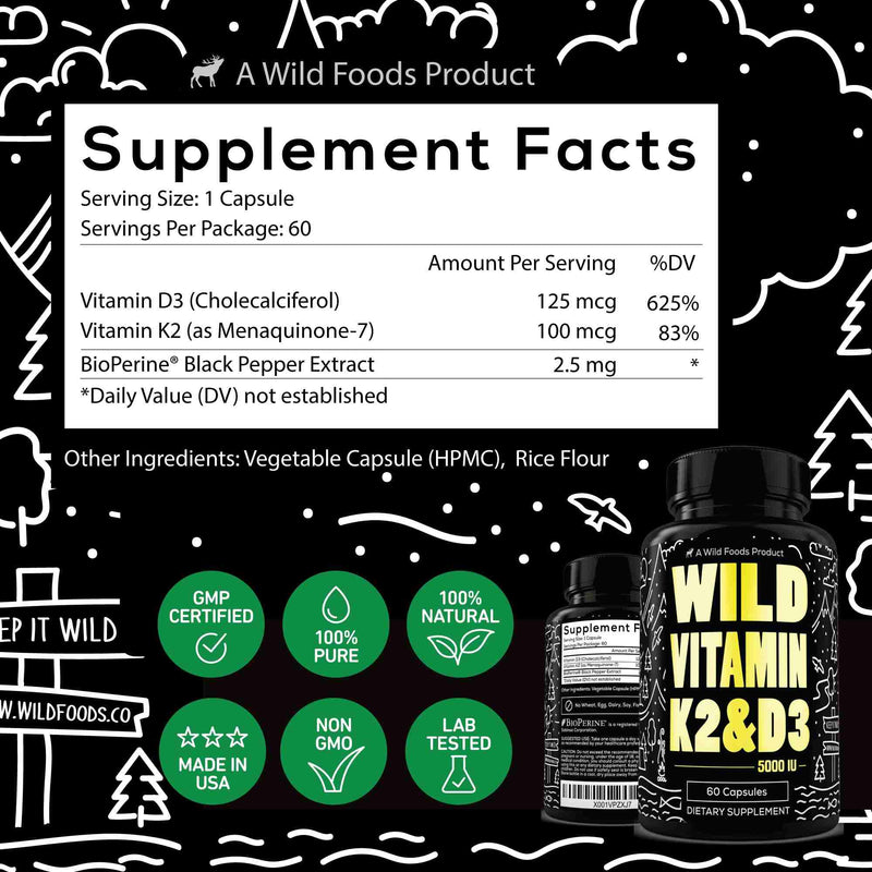 Load image into Gallery viewer, Wild Foods - Power Bundle: Magnesium + K2 &amp; D3 - Vitamins &amp; Supplements
