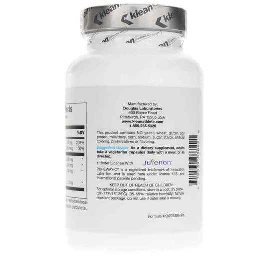 Klean Antioxidant back of bottle