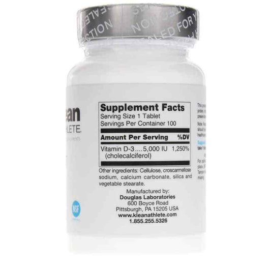 Klean-D 5000 supplement facts panel