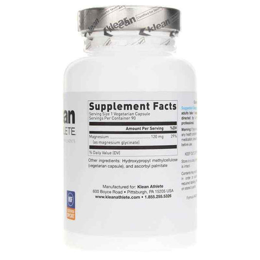 Klean Magnesium supplement facts panel