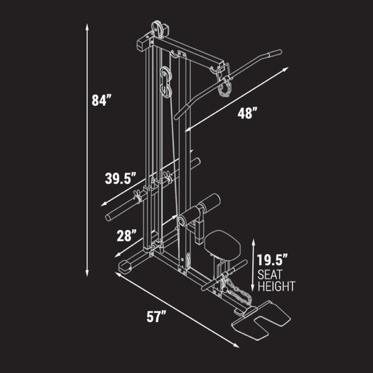 XMARK - Lat Pull-Down Machine with Low-Row