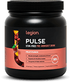 Load image into Gallery viewer, Legion Pulse Stim-Free Pre-Workout - 8g citrulline malate, 3.6g beta-alanine, 2.5g betaine, and 300mg alpha-GPC per serving, no caffeine, naturally sweetened
