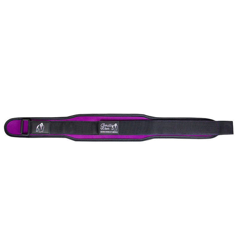 Load image into Gallery viewer, Gorilla Wear 4 Inch Women&#39;s Lifting Belt - Black/Purple
