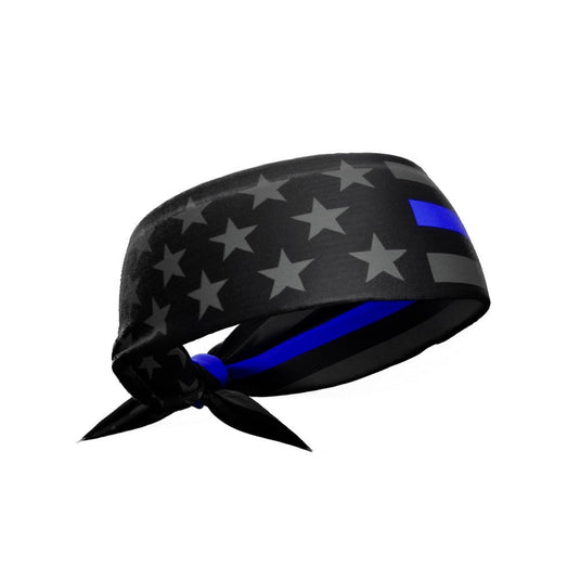 Elite Athletic Gear - Thin Blue Line Tie Headband