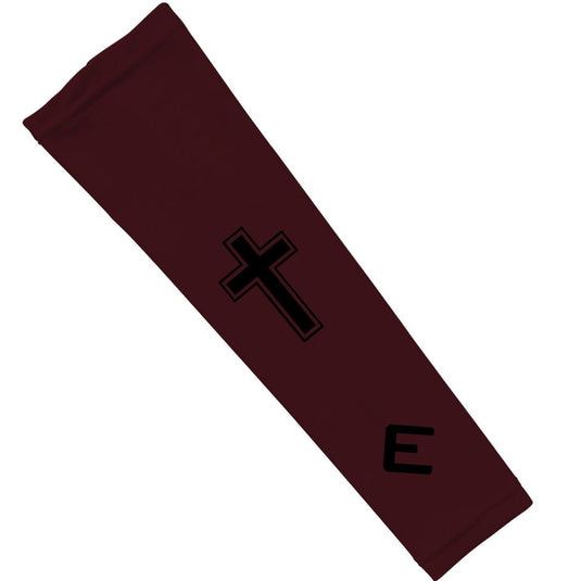 Elite Athletic Gear - Faith Cross Maroon Arm Sleeve