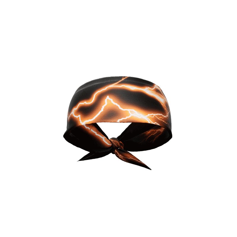 Load image into Gallery viewer, Elite Athletic Gear - Orange lightning tie headband
