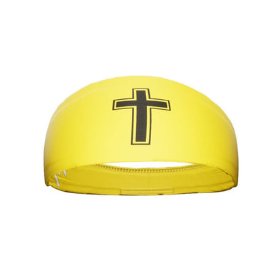 Elite Athletic Gear - Faith Cross Yellow Headband